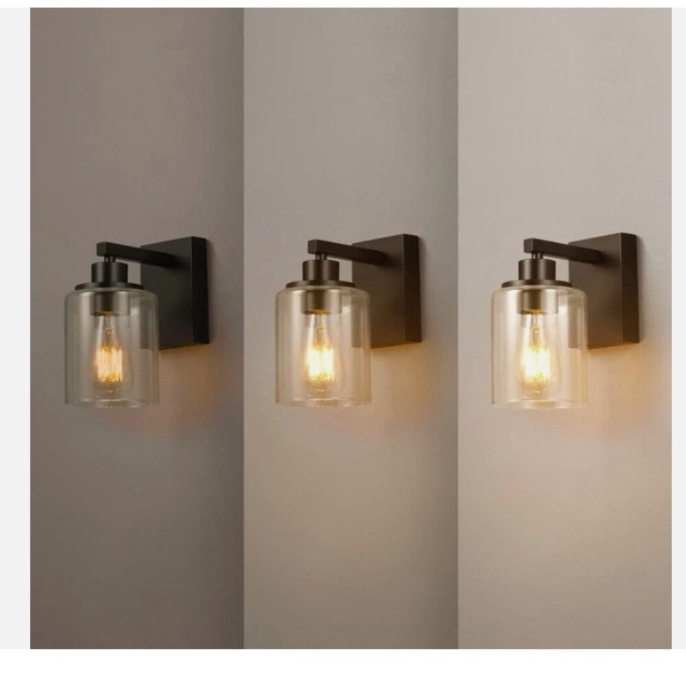 Globe Electric LED Rechargeable Glass Wall Sconce 2PK - Picture 4 of 8